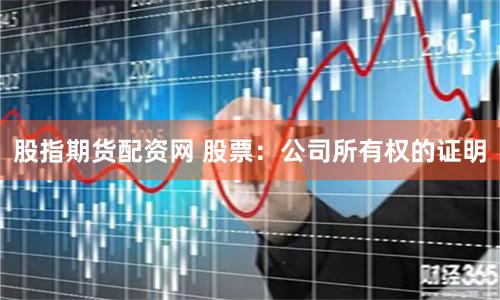 股指期货配资网 股票：公司所有权的证明