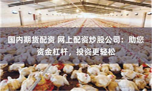 国内期货配资 网上配资炒股公司：助您资金杠杆，投资更轻松